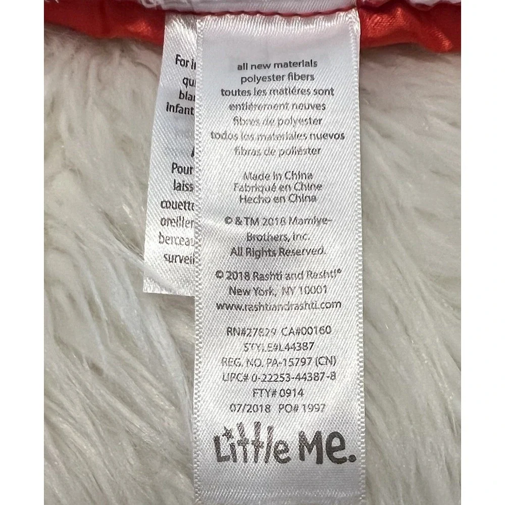 Little Me Lovey Santa Security Blanket Plush Red White I‎ Love Santa Satin
